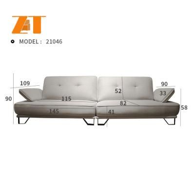 High Quality Leisure Home Office Living Room Furniture Modern Fabric Leather Office Sofa