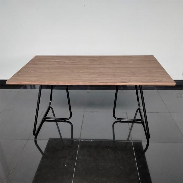 MDF Wooden Top Rectangle Stable Dining Table for Kitchen Restaurant