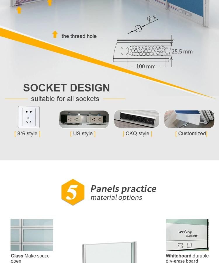 Office Cubicle Workstation Concise Design Modern Office Partition