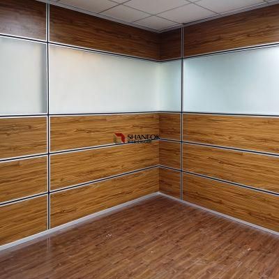 MDF Office Partition Wall, Half Glass Partition Wall for Office