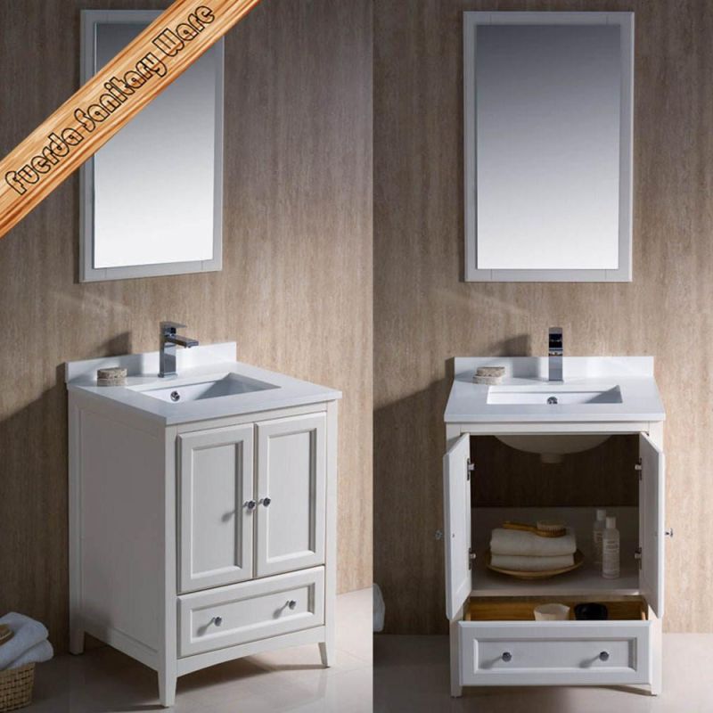 White Modern Type Bath Cabinet Bath Furniture