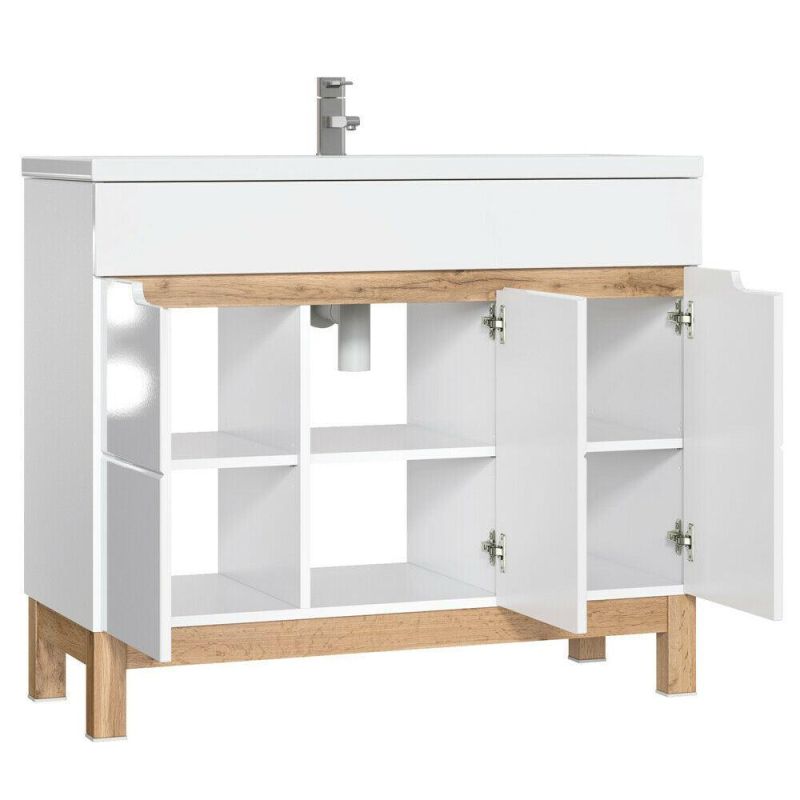Vanity Unit 101cm Ceramic Washbasin High Gloss Bathroom Furniture
