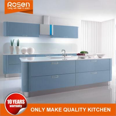 Free Fashion Design High Glossy Lacquer Sky Blue Kitchen Cabinet