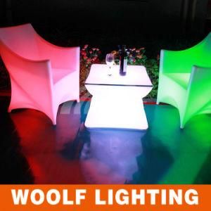 LED Garden Decor Leisure Illuminated Coffee Furniture Set