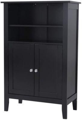 Bathroom Cabinet with 2 Door, Black