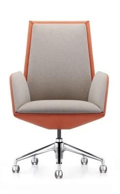 Zode Modern Simplicity MID-Back Lobby Chair Genuine Leather Reclining Swivel Chair Boss Manager Office Computer Chair