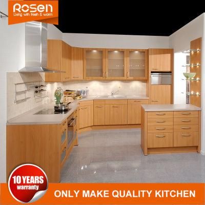 Customized Natural Oak Wood Veneer Kitchen Cabinets Furniture Designs