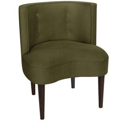 New Design Wholesale Modern Home Furniture Living Room European Metal Legs Dining Chair with Optional Colors Velvet Fabric