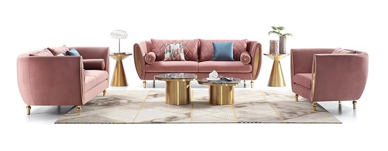 10% off Zhida Middle East Home Living Room Furniture High Class Hotel Lobby Sofas Modern Luxury Design Velvet 1 2 3 Sectional Sofa for Villa