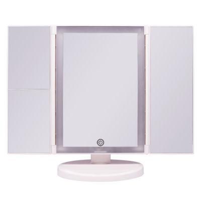 Hot Selling Home Products Trifold LED Makeup Mirror Table Mirror with Touch Sensor