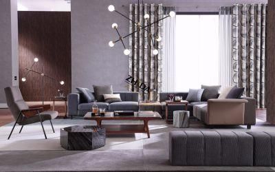 Modern Design Blue Corner Fabric Sofa for Living Room
