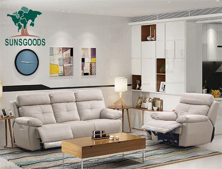 Popular Modern Style Good Quality Massage Sofa Genuine Leather Living Room Furniture