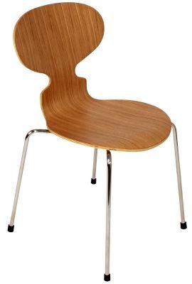 Modern Furniture Loft Simple Style Metal Steel Frame Plywood Seat Back Dining Cafe Chair