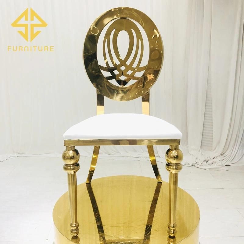 Sawa Unqiue Back Shape Stainless Steel Chairs for Event Wedding Banquet