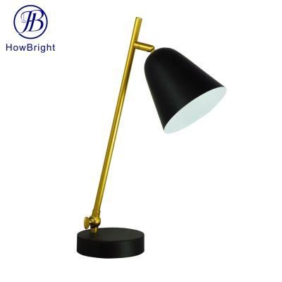 How Bright Modern Light Flexible E14 Decorative Black Gold Book Reading LED Desk for Restaurant Hotel Bedroom Table Lamp