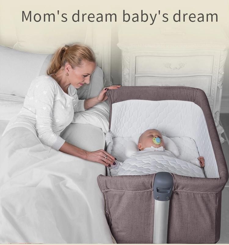 Baby Bed Bedside Crib Newborn Baby Swing Cribs Co-Sleeper Mini Cribs
