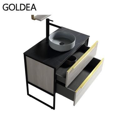 2022 New Arrive Modern Goldea Hangzhou Basin Mirror Cabinets Vanities Bathroom Vanity Cabinet with Mirror