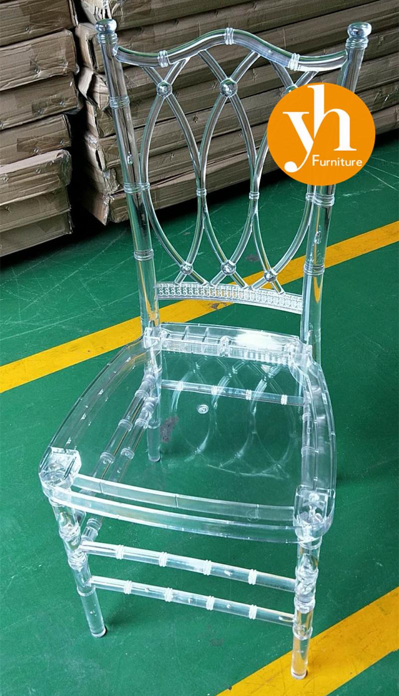 Restaurant Dining Table Set Hotel Clear Transparent Plastic Acrylic PC Party Furniture Hot Sale Clear Transparent Resin PC Event Wedding Chair