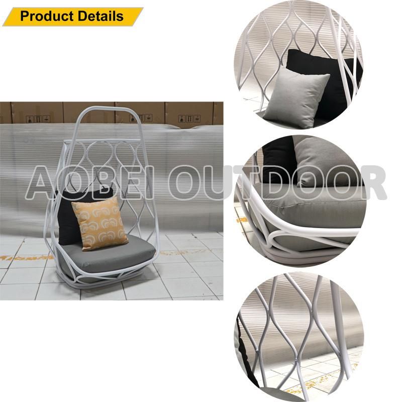 Modern Customized Garden Outdoor Patio Home Resort Furniture Rattan Hanging Swing Chair with Two Seat