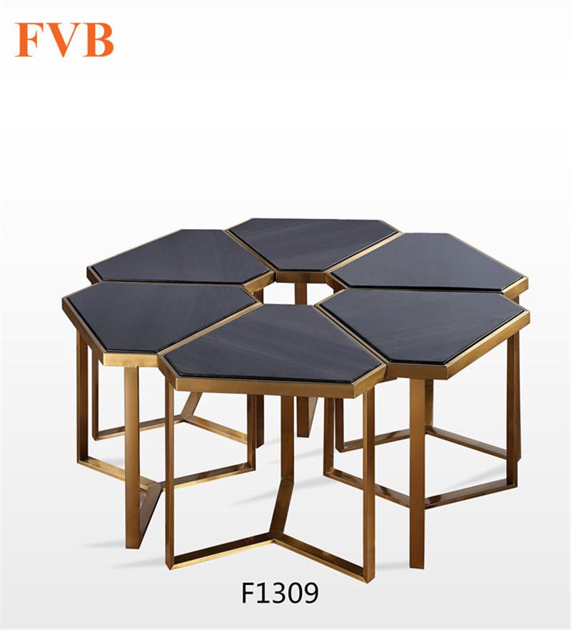 Round Black Steel Frame with Clear Tempered Glass Side Table