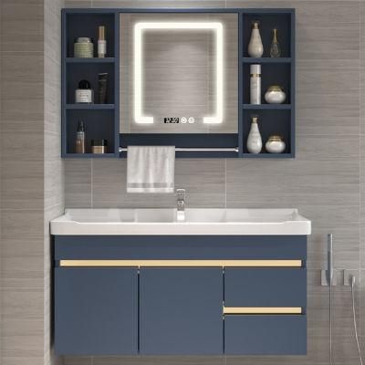 Luxury Bathroom Cabinet with LED Mirror Vanity Basin, Home Decor Adjustable Mirror