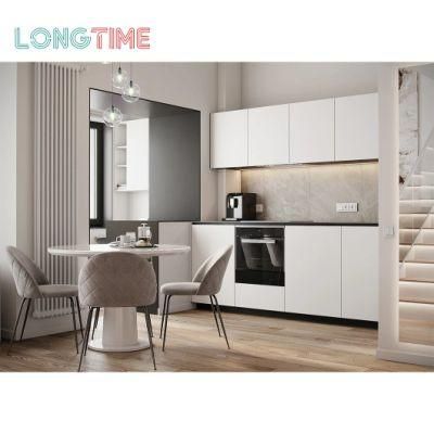 Classic PU Painting Finsh Handleless Design Custom White Style Modular Kitchen Cabinet (KPU05)