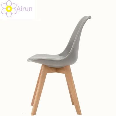 Wholesale Modern Cheap Colored Wooden Legs Plastic Dining Chair