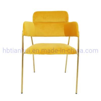 Modern Restaurant Iron Metal Hotel Clear Acrylic Resin Plastic Furniture Dining Chair