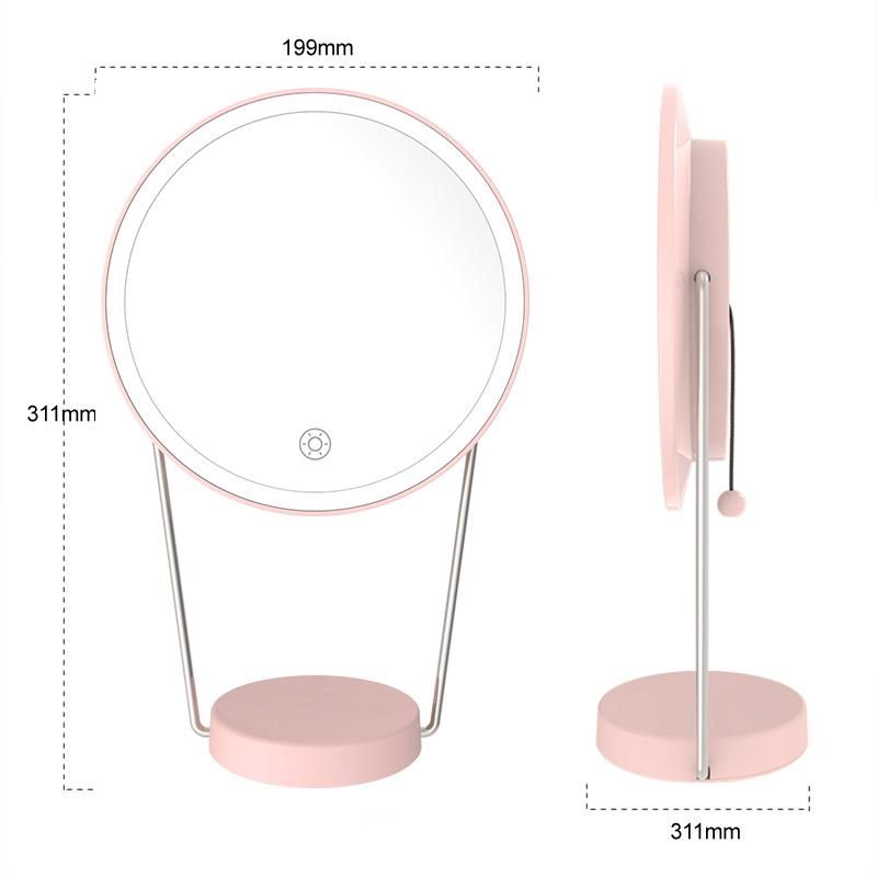 Desktop Make up Mirror LED Lighted Vanity Mirrors with Lamp Lights