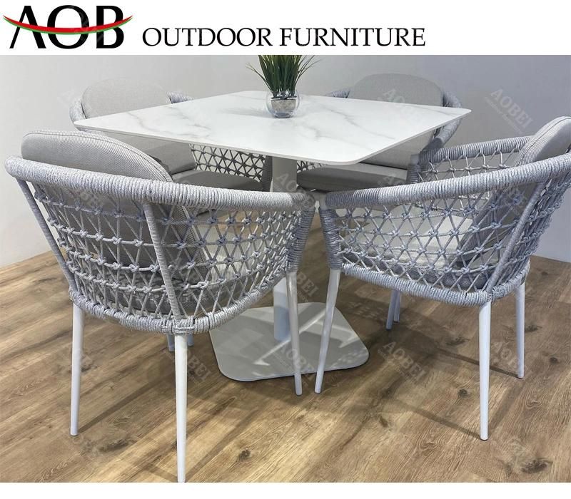 Customized Modern Garden Patio Hotel Home Restaurant Cafe Outdoor Dining Table Chair Furniture Set