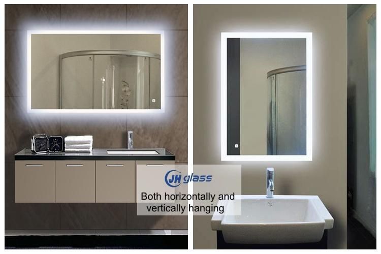 Hotel Decor Demister Backlit Bathroom LED Lighted Mirror