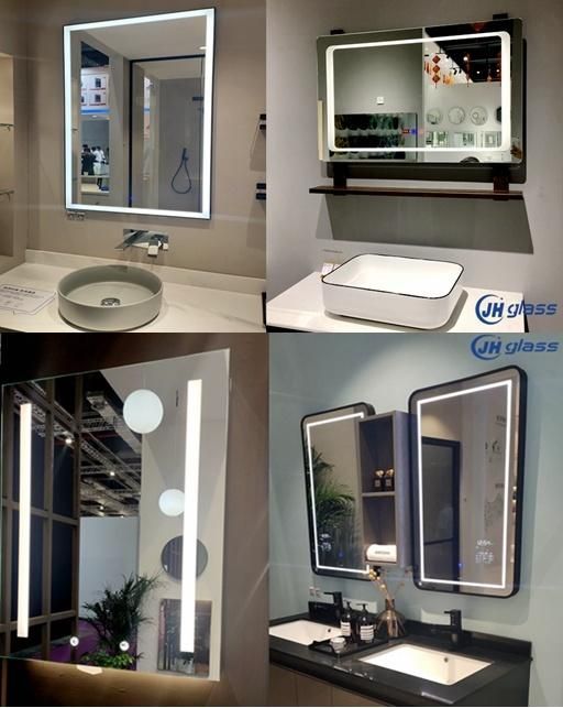 Rectangle LED Bathroom Makeup Vanity Mirror-Horizontally and Vertically Wall-Mounted Backlit Mirror with Dimmable, Touch Button and Waterproof