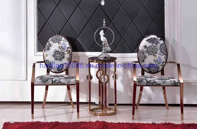 Hotel Bedroom Furniture Sets Leisure Rose Gold Sofa Chair for Wedding Event Party