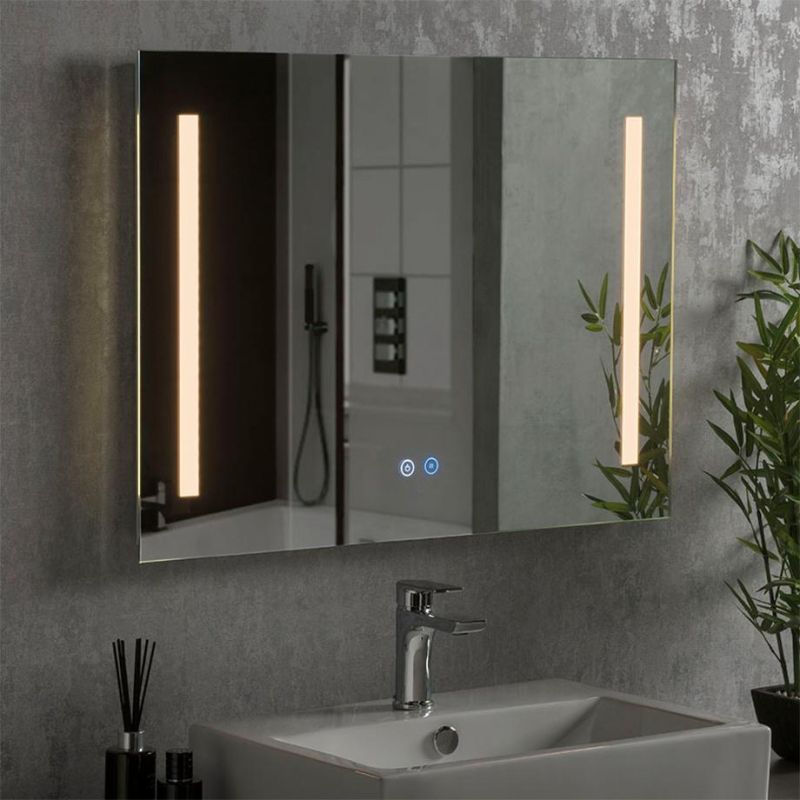Illuminated LED Bathroom Mirror Wall Hanging Lighted Mirror with Demister Pad