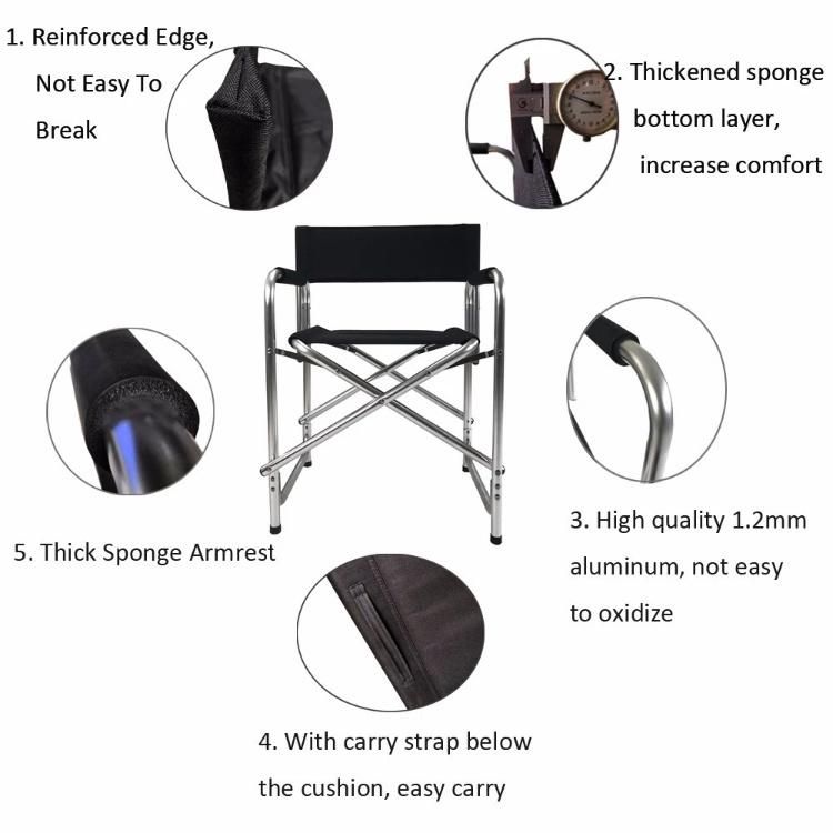 Outdoor Garden Lightweight Folding Beach Chair in Aluminium Metal Material