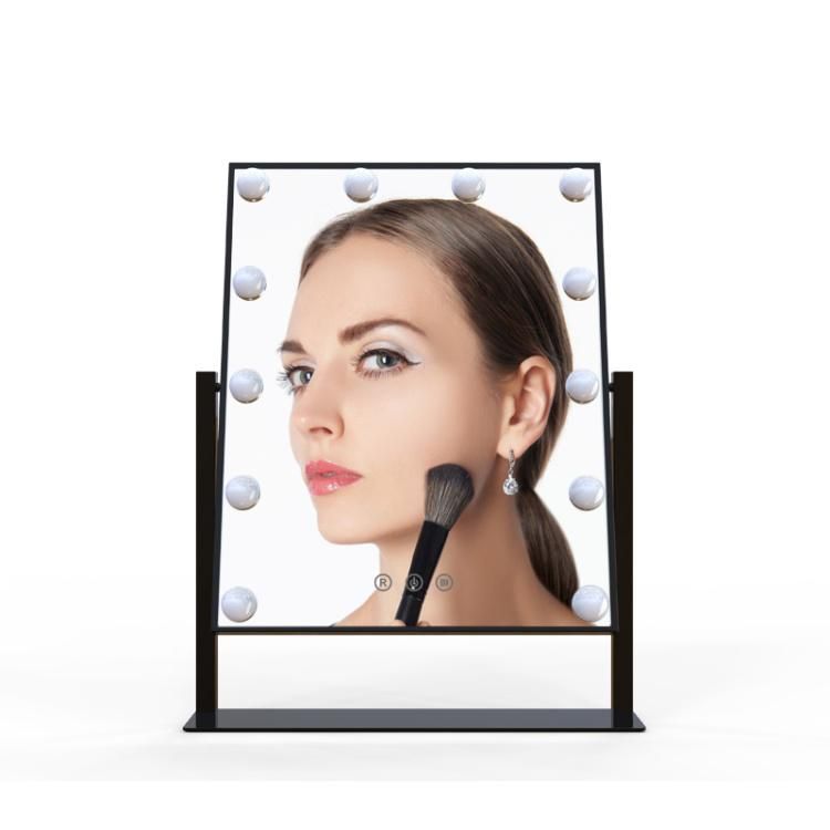 40*50cm Cosmetic Table Vanity Hollywood Makeup Mirror with Iron Base