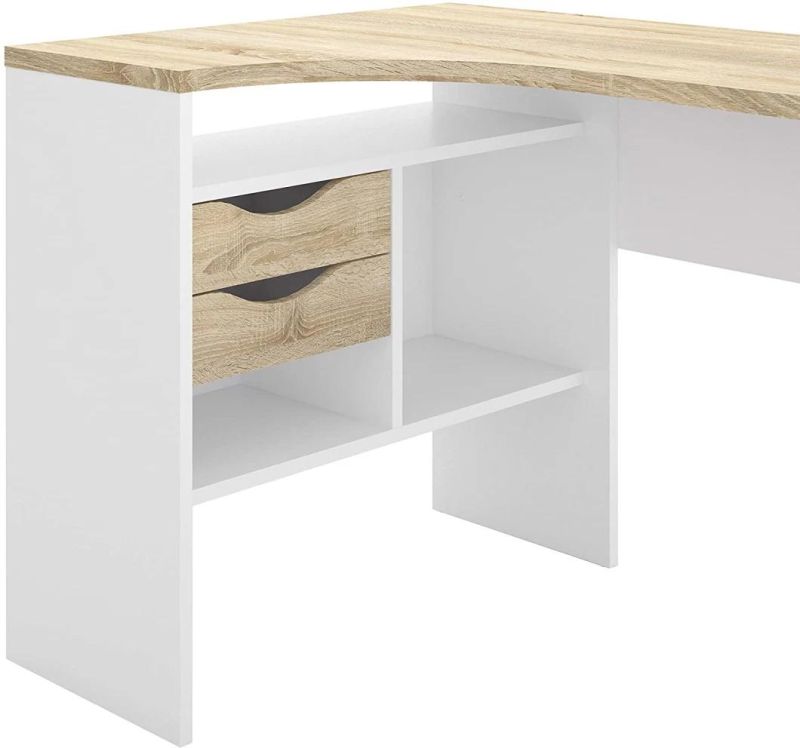 Wholesale Office or Home Study Computer Desk with Steel Frame Wood Desktop Table