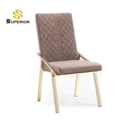 Modern Furniture Dining Room Foshan Dining Chair with Gold Legs