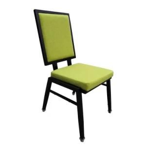 Wholesale Luxury Hotel Dining Furniture Wood Upholstered Green Banquet Chair
