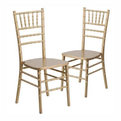 Outdoor Chinese Hard Solid Wood Ballroom Chiavari Tiffany Wedding Chairs Furniture