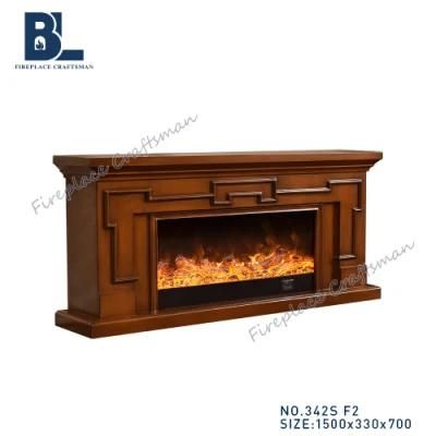 CE Approved Modern Wooden TV Stand MDF Electric Fireplace Mantel Shelf Living Room Furniture for Indoor Decoration