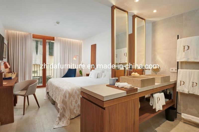 Luxury Solid Wood Bedroom Furniture Set for Hotel Home Furniture
