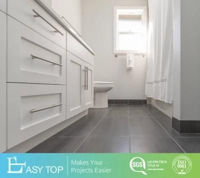 PVC Floor Mounted Single Wall Waterproof Bathroom Vanity Bathroom Cabinet with Mirror