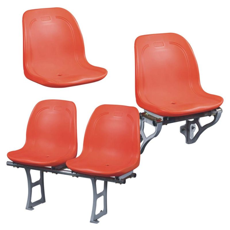 Riser Mounting Full Backrest HDPE Hollow Stadium Chair, Bucket Chair Seat for Soccer