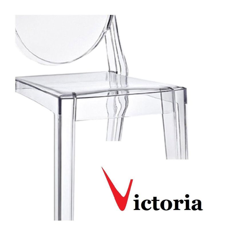 Modern Hotel Transparent Crystal Acrylic Resin Ghost Dining Chairs