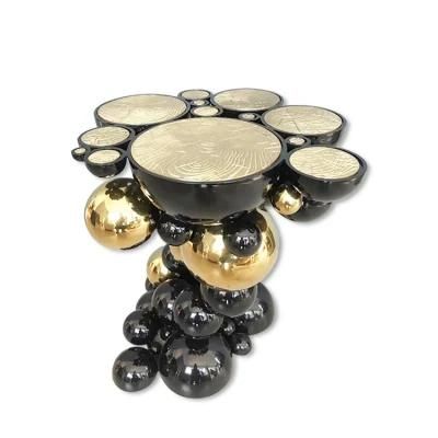 Living Room Ball Shapped Side Coffee Table Gold-Plated Ball Coffee Side Table Modern Furniture with Factory Price