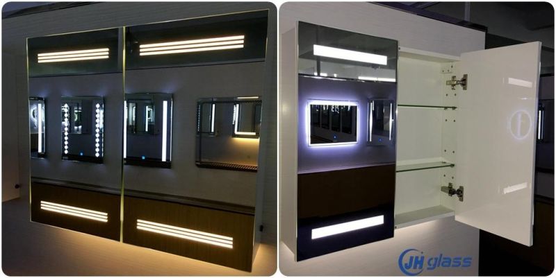 Horizontal/Vertiacl Home/Hotel Bathroom/Kitchen Vanity Wall Mounted Make up Mirror Cabinet with Lighting Backlit