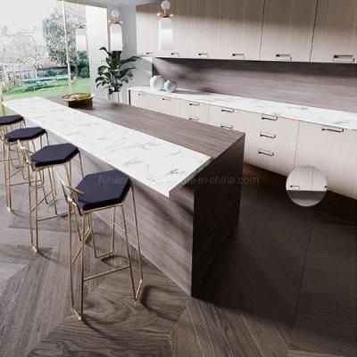 Hot Sale Wooden Grain Kitchen Cabinet Interior Luxury Design