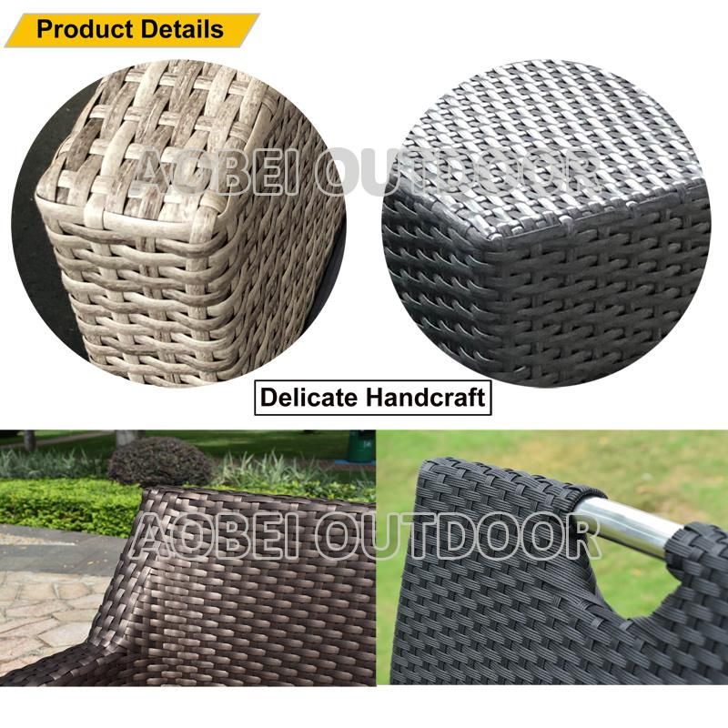 Flat PE Rattan Wicker Wholesale Dining Set Outdoor Garden Hotel Patio Furniture