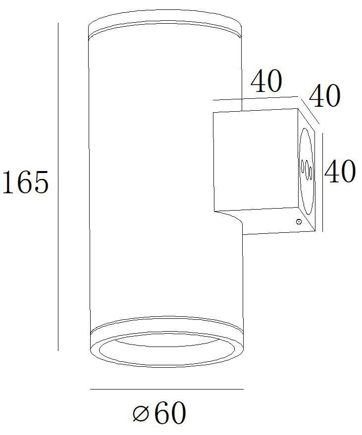 IP20 up and Down Wall Light Fixture GU10 MR16 Wall Sconce for Hotel Bedroom Interior Lighting